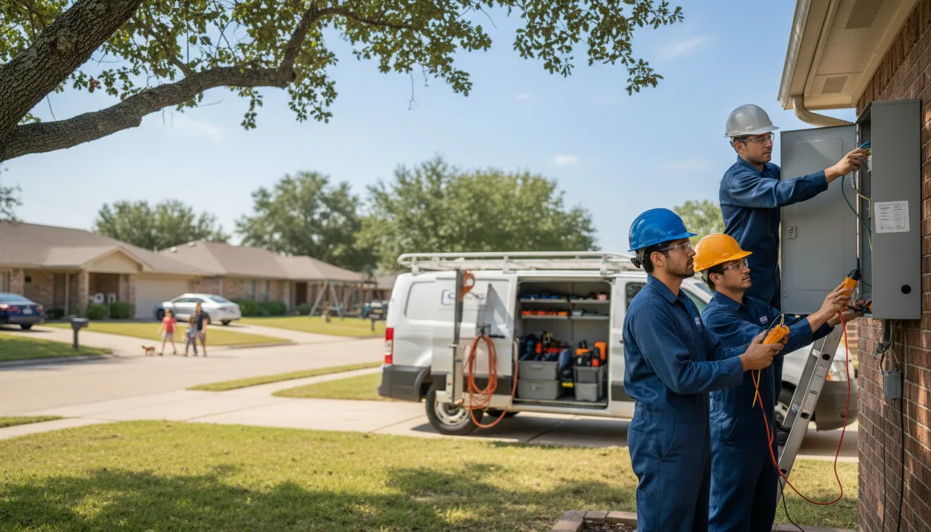 Certified electrician providing emergency electrical services in Harshaw, WI